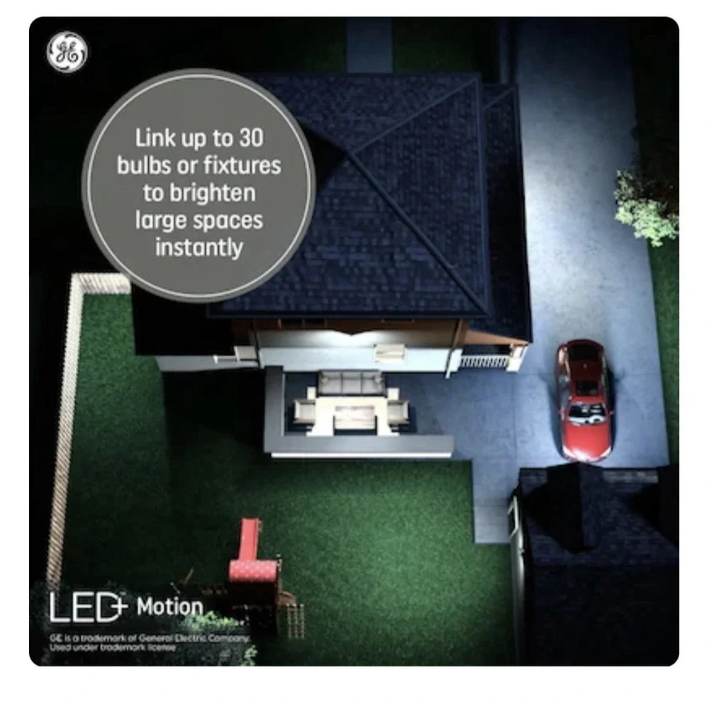 GE LED+ Outdoor Flood light 250W White Linkable Motion outdoor LED lighting